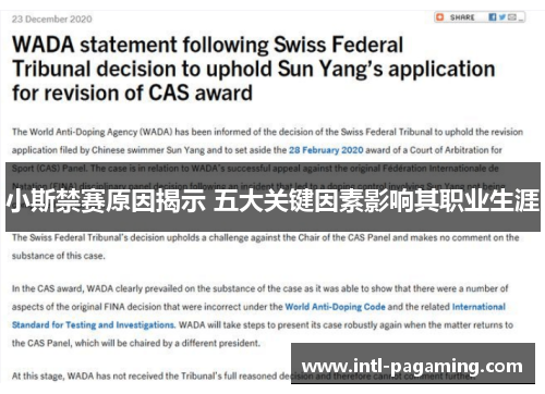 小斯禁赛原因揭示 五大关键因素影响其职业生涯